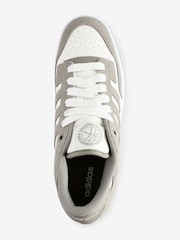 adidas Grey Chrome Rapid Court Low Trainers - Image 7 of 11