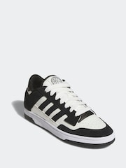 adidas Black Rapid Court Low Trainers - Image 3 of 9
