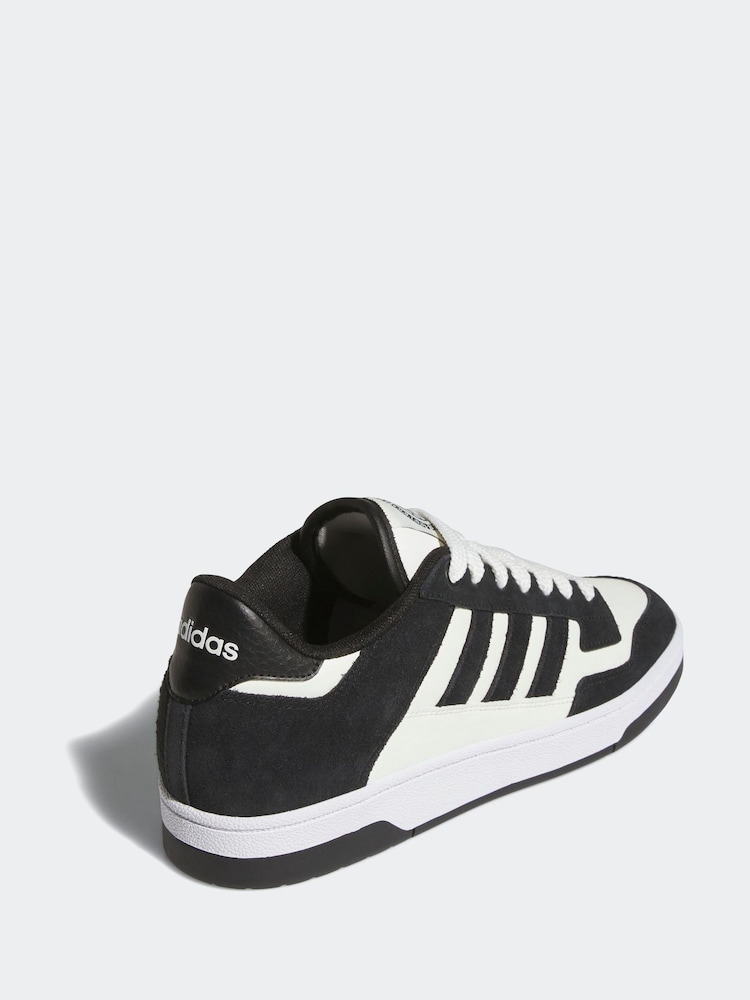 adidas Black Rapid Court Low Trainers - Image 4 of 9