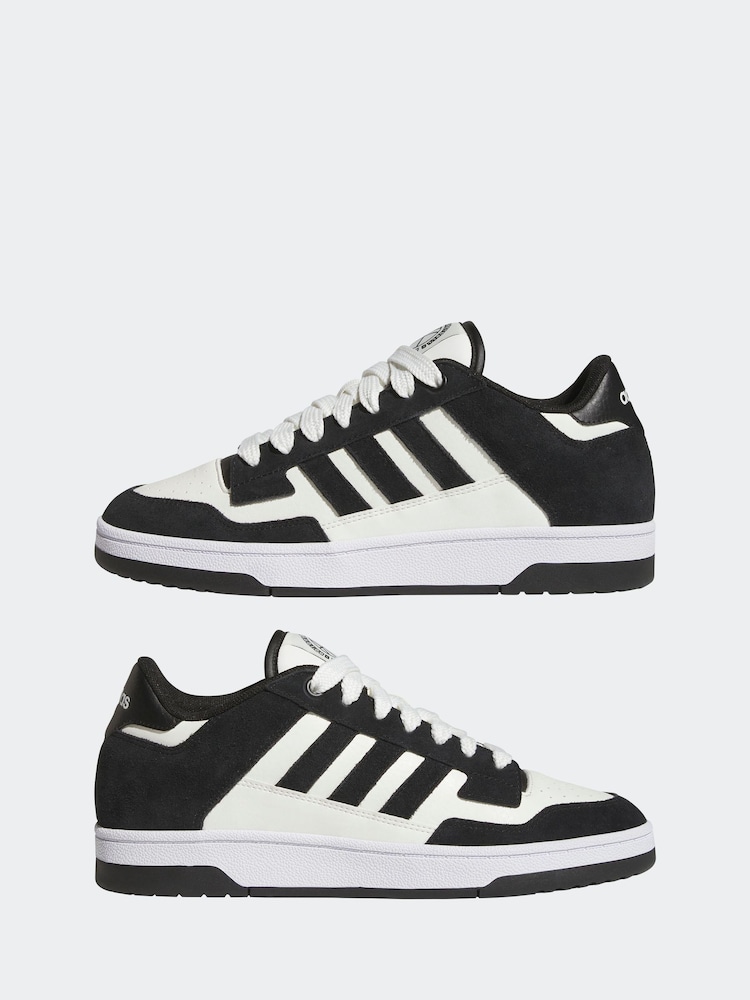 adidas Black Rapid Court Low Trainers - Image 5 of 9