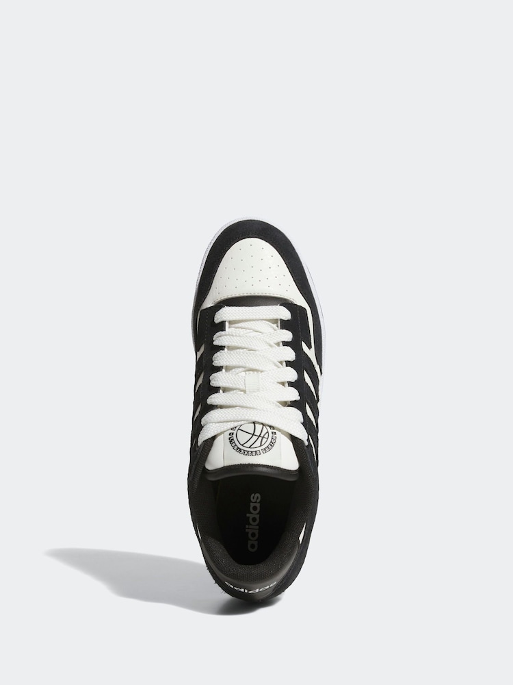 adidas Black Rapid Court Low Trainers - Image 6 of 9