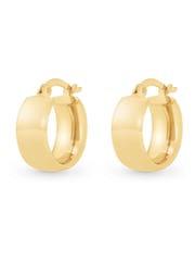 Beaverbrooks Yellow Gold Bonded Hoop Earrings - Image 3 de 4