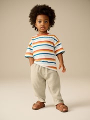 Neutral - Pantaloni din bumbac texturat moale 100% (3luni-7ani) - Image 2 of 8