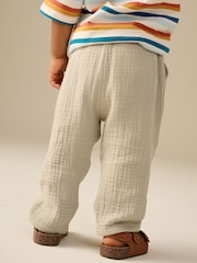 Neutral - Pantaloni din bumbac texturat moale 100% (3luni-7ani) - Image 3 of 8