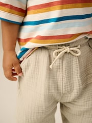 Neutral - Pantaloni din bumbac texturat moale 100% (3luni-7ani) - Image 4 of 8