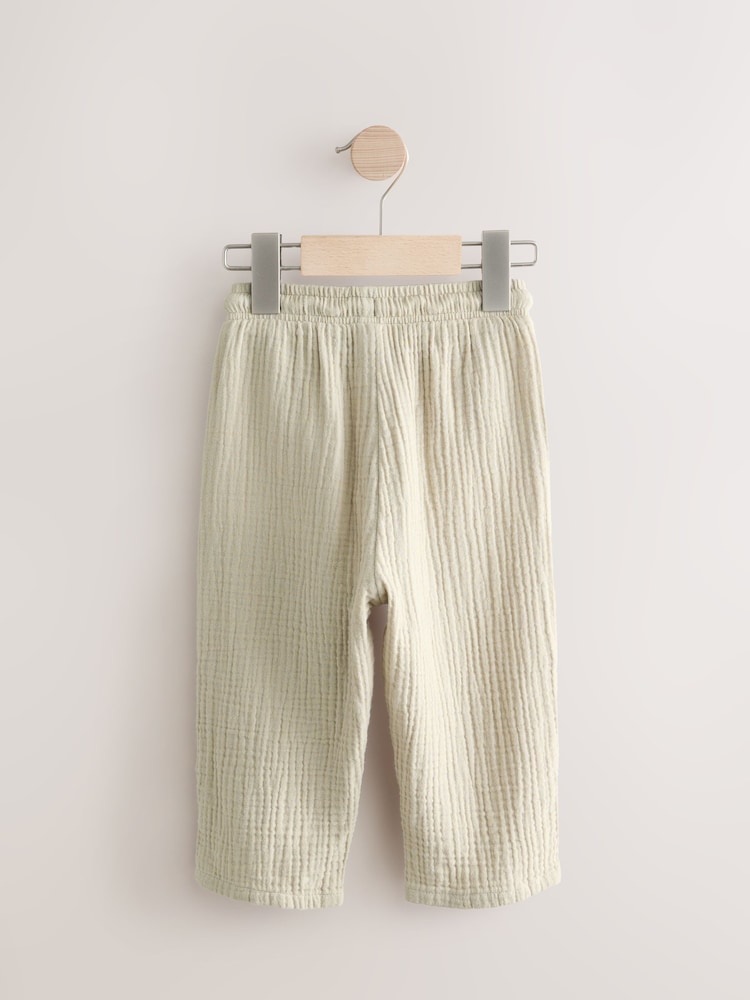 Neutraal - Zachte getextureerde 100% katoenen broek (3 mnd - 7 jr) - Image 6 of 8