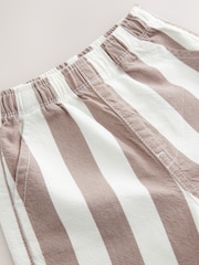 Neutral/Ecru Stripe 100% Cotton Pull On Wide Trousers (3mths-7yrs) - Image 7 of 8