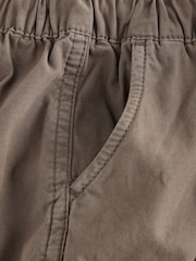 Taupe Brown Wide Leg Washed Cargo 100% Cotton Trousers (3mths-7yrs) - Image 8 of 8