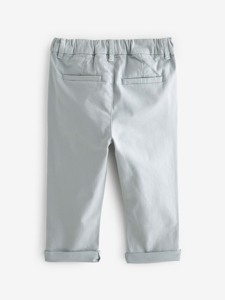 Gris-bleu - Pantalon chino extensible (3mths-7yrs) - Image 6 of 7