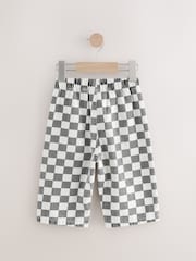 Black/White Checkerboard 100% Cotton Pull On Wide Trousers (3mths-7yrs) - Image 6 of 8