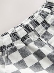 Black/White Checkerboard 100% Cotton Pull On Wide Trousers (3mths-7yrs) - Image 8 of 8