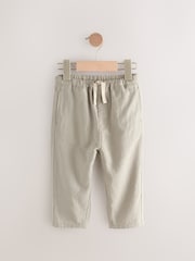 Зеленый - Широкие лен Blend брюки с эластичным поясом (3mths-7yrs) - Image 1 of 8
