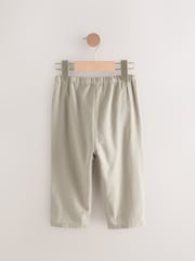 Зеленый - Широкие лен Blend брюки с эластичным поясом (3mths-7yrs) - Image 6 of 8