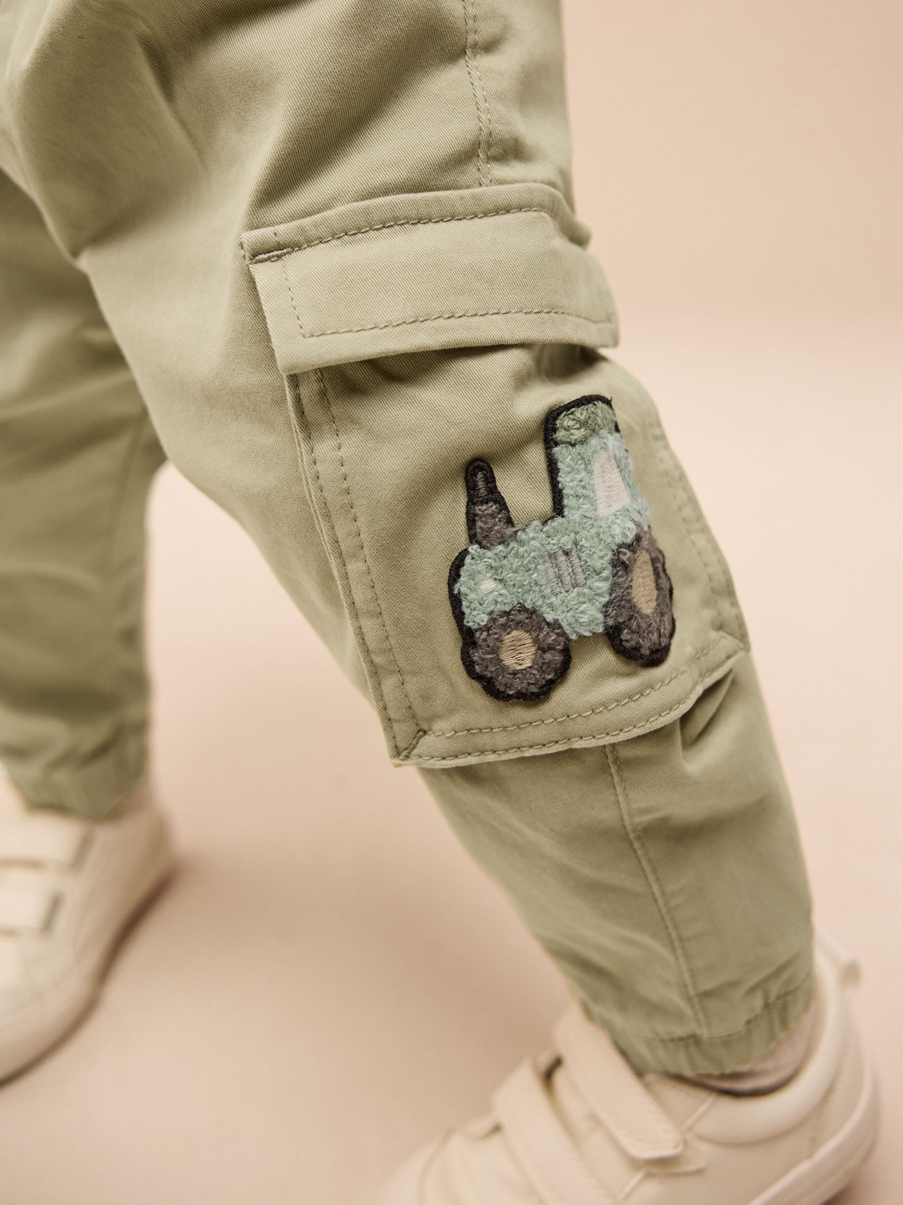 Buy Sage Green Tractor Cargo Trousers (3mths-7yrs) from Next Romania
