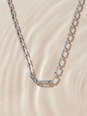 Silver Tone Stainless Steel Paperclip Chain Bracelet - Image 5 of 8