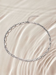 Silver Tone Stainless Steel Paperclip Chain Bracelet - Image 6 of 8