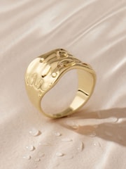 Gold Tone Stainless Steel Chunky Ring - Image 7 of 7