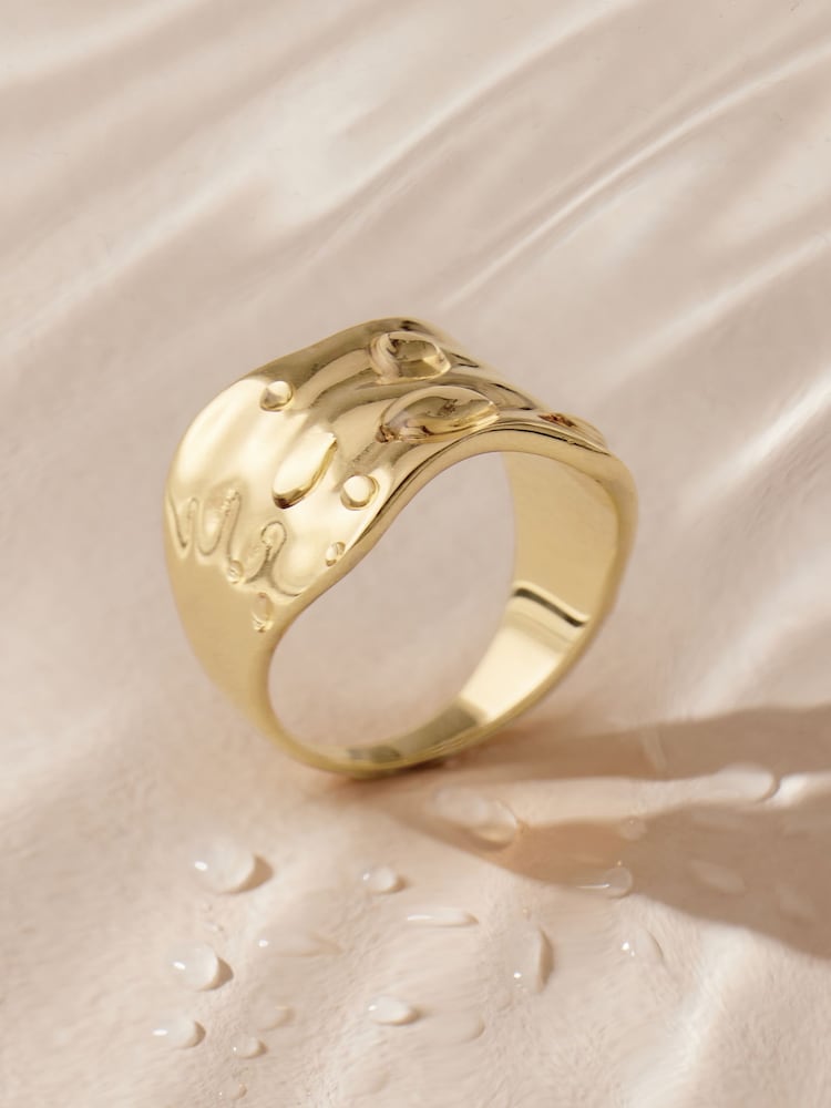 Gold Tone Stainless Steel Chunky Ring - Image 7 of 7