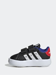 adidas Charcoal Black Marvel's Spider-Man Grand Court Trainers - Image 2 of 9