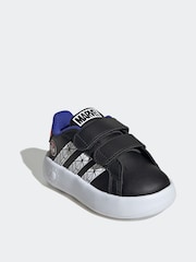 adidas Charcoal Black Marvel's Spider-Man Grand Court Trainers - Image 3 of 9