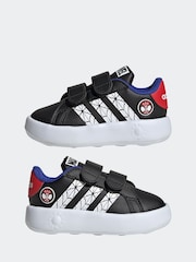 adidas Charcoal Black Marvel's Spider-Man Grand Court Trainers - Image 5 of 9
