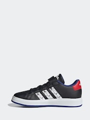 adidas Dark Black Marvel's Kids Spider-Man Grand Court Trainers - Image 2 of 9