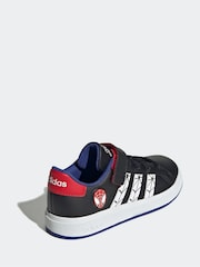 adidas Dark Black Marvel's Kids Spider-Man Grand Court Trainers - Image 4 of 9