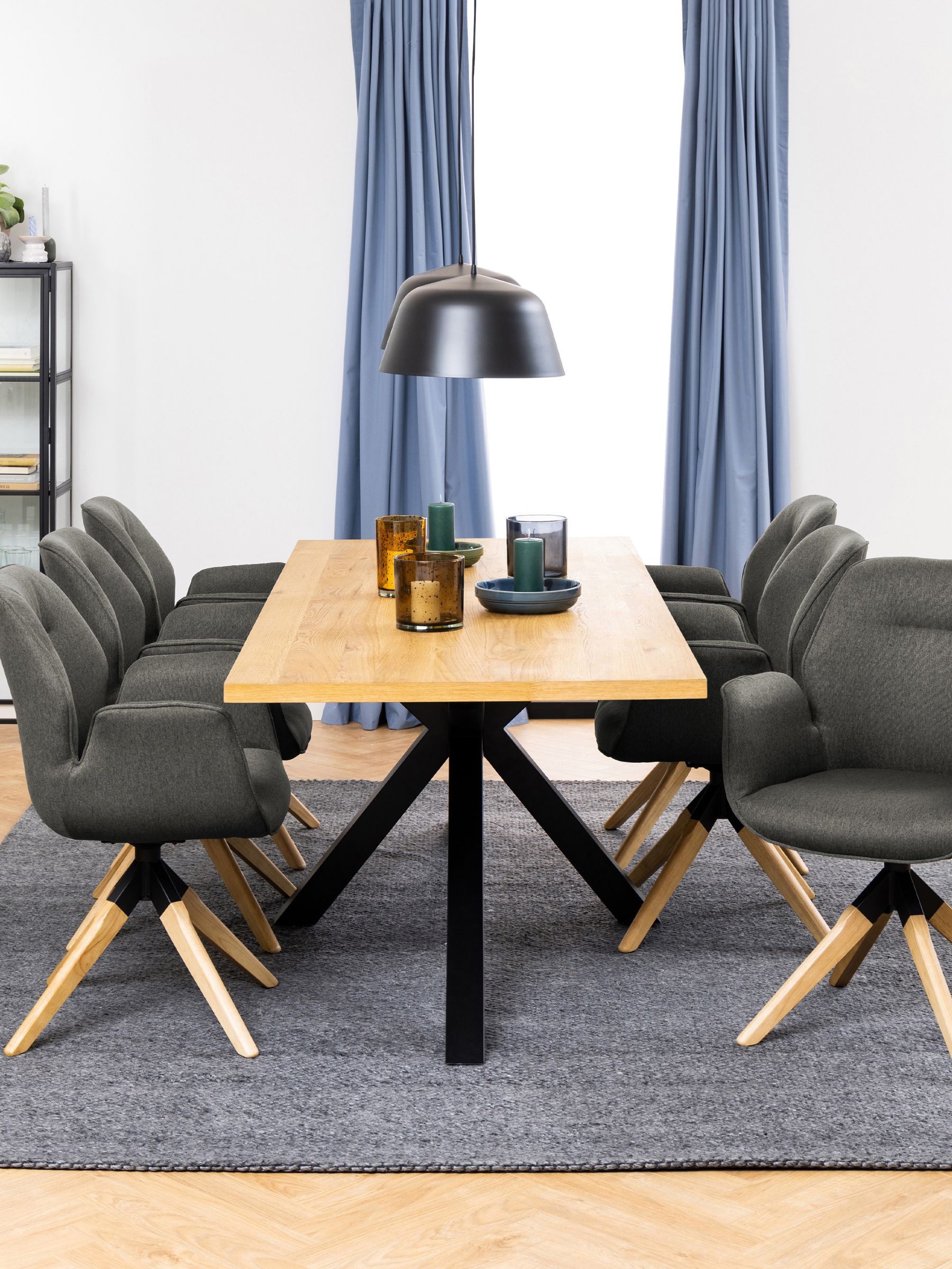 Furniture To Go - Dining Table - Oak - Black - 10 Seater - Image 4