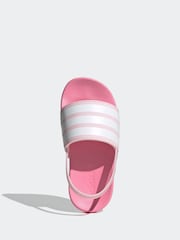 adidas Pink Adilette Estrap Slides - Image 6 of 8
