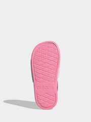 adidas Pink Adilette Estrap Slides - Image 7 of 8