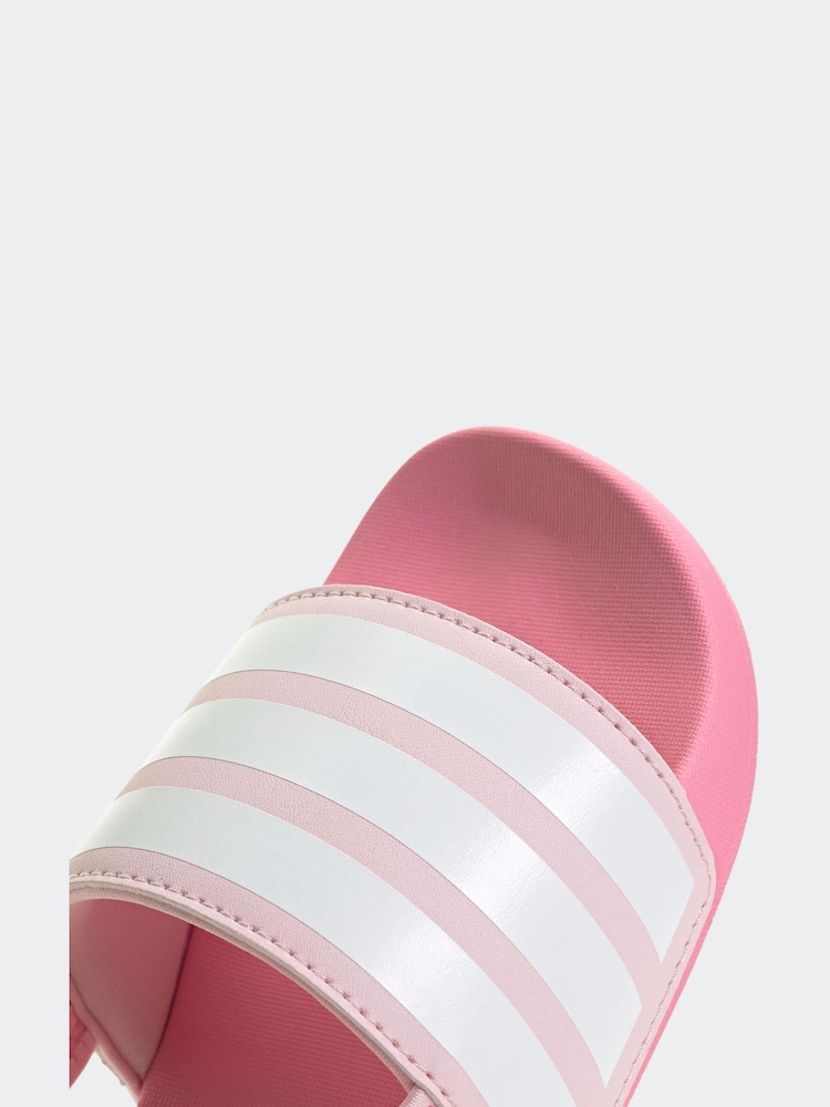 adidas Pink Adilette Estrap Slides - Image 8 of 8