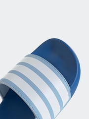 adidas Blue Adilette Estrap Slides - Image 8 of 9
