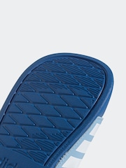 adidas Blue Adilette Estrap Slides - Image 9 of 9