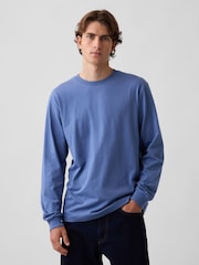 Mėlyna - Gap Long Sleeve T-Shirt - 1 paveikslėlis iš 4