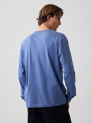 Mėlyna - Gap Long Sleeve T-Shirt - 2 paveikslėlis iš 4