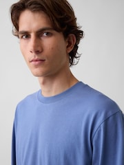 Mėlyna - Gap Long Sleeve T-Shirt - 4 paveikslėlis iš 4