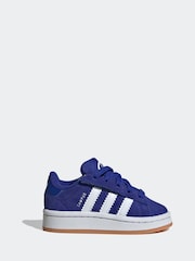adidas Originals Blue Chrome Campus 00s Elastic Lace Trainers - Image 1 of 9