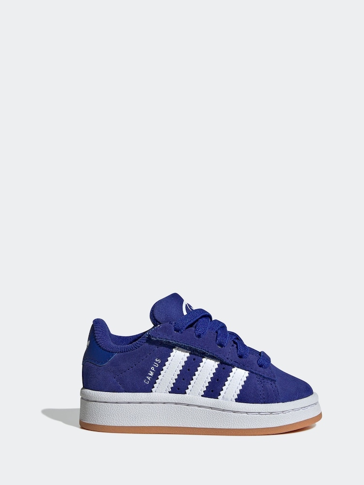 adidas Originals Blue Chrome Campus 00s Elastic Lace Trainers - Image 1 of 9