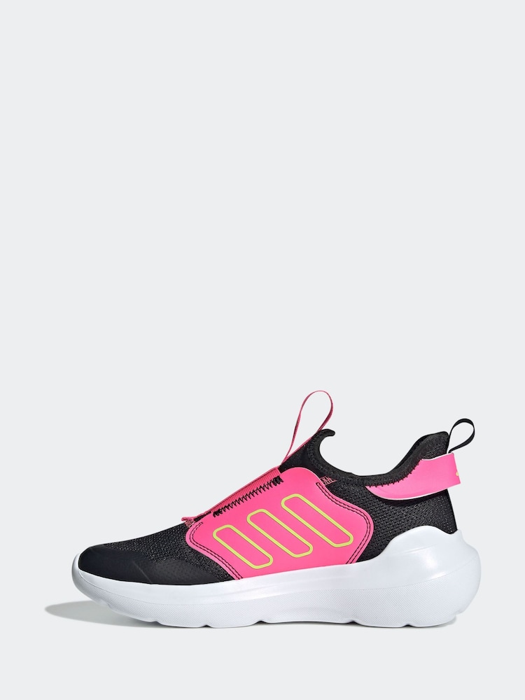 adidas Black/Pink Tensaur Comfort Trainers - Image 2 of 9