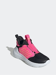 adidas Black/Pink Tensaur Comfort Trainers - Image 3 of 9