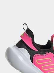 adidas Black/Pink Tensaur Comfort Trainers - Image 8 of 9