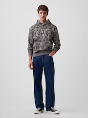 Grau Camo - Gap Kapuzensweatshirt in Relaxed Fit - Bild 3 von 4