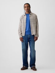 Gap Blue Heavyweight Relaxed Long Sleeve T-Shirt - Image 3 of 4