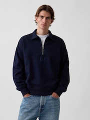 Jūras spēki - Gap Heavyweight Oversized Logo Half-Zip Pullover Sweatshirt - Attēls 1 no 4