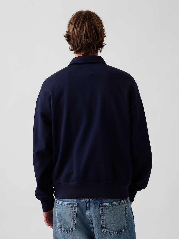 Jūras spēki - Gap Heavyweight Oversized Logo Half-Zip Pullover Sweatshirt - Attēls 2 no 4