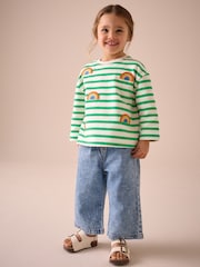Green Long Sleeve 100% Cotton T-Shirt (3mths-7yrs) - Image 2 of 8