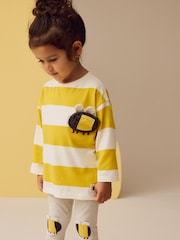 Yellow Bee Long Sleeve Bag 100% Cotton T-Shirt (3mths-7yrs) - Image 2 of 8