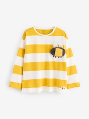 Yellow Bee Long Sleeve Bag 100% Cotton T-Shirt (3mths-7yrs) - Image 4 of 8