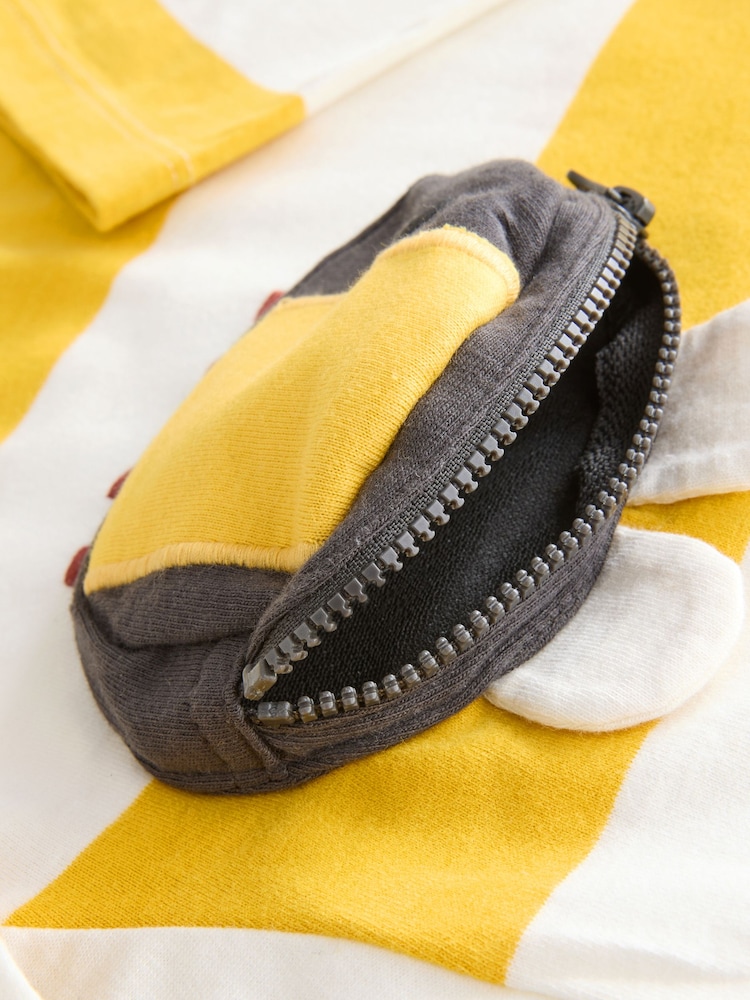 Yellow Bee Long Sleeve Bag 100% Cotton T-Shirt (3mths-7yrs) - Image 6 of 8