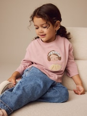 Pink Ballerina Long Sleeve 100% Cotton T-Shirt (3mths-7yrs) - Image 4 of 8